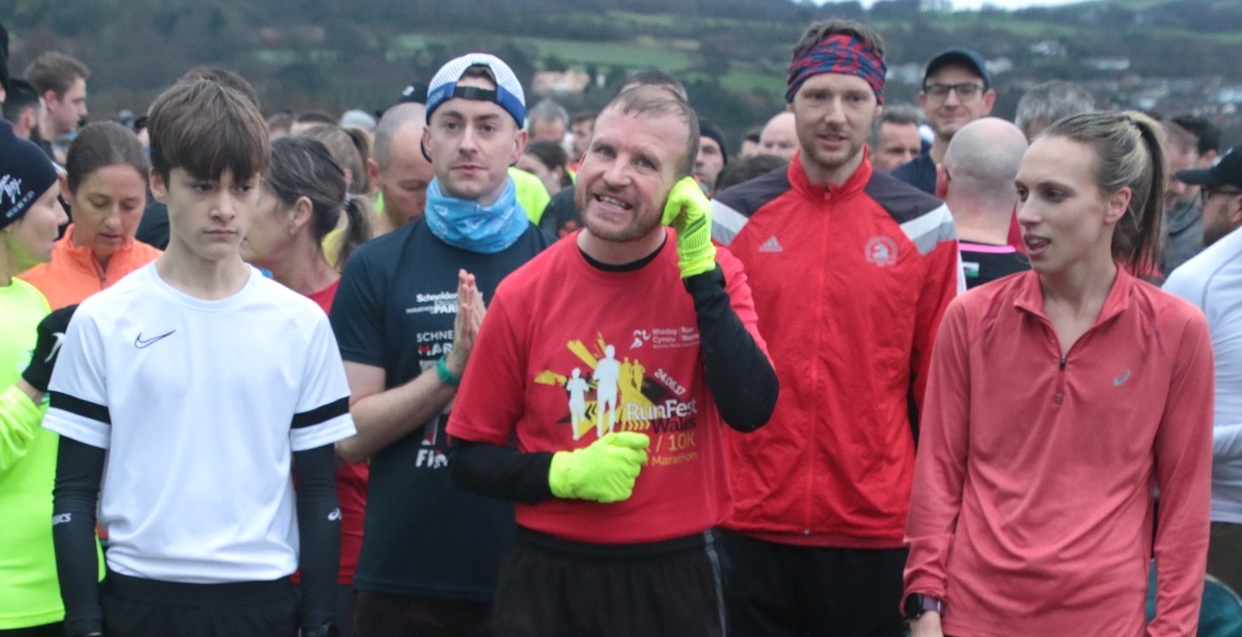 Bumper turnout at damp New Year's Eve parkrun in Conwy