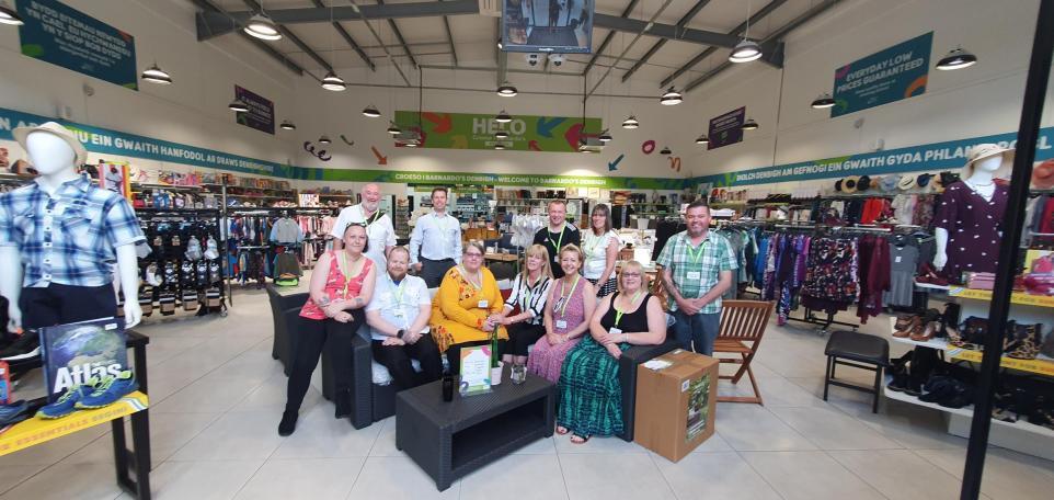 Staff and volunteers at the new Barnardos store on Denbigh Retail Park (Image: Submitted)