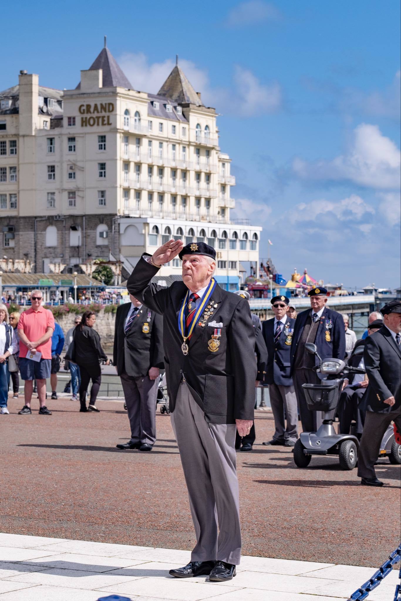 Service at Llandudno War Memorial to commemorate the 80th anniversary of the D-Day landings and the Battle of Normandy. Photo: Jon Harty