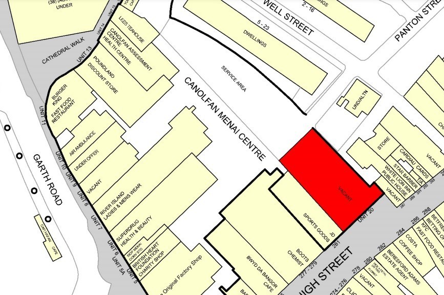 Location of new bar and live music venue In Bangor (Cyngor Gwynedd Planning Documents) 